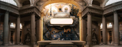 罗浮宫法式建筑大气设计背景高清图片