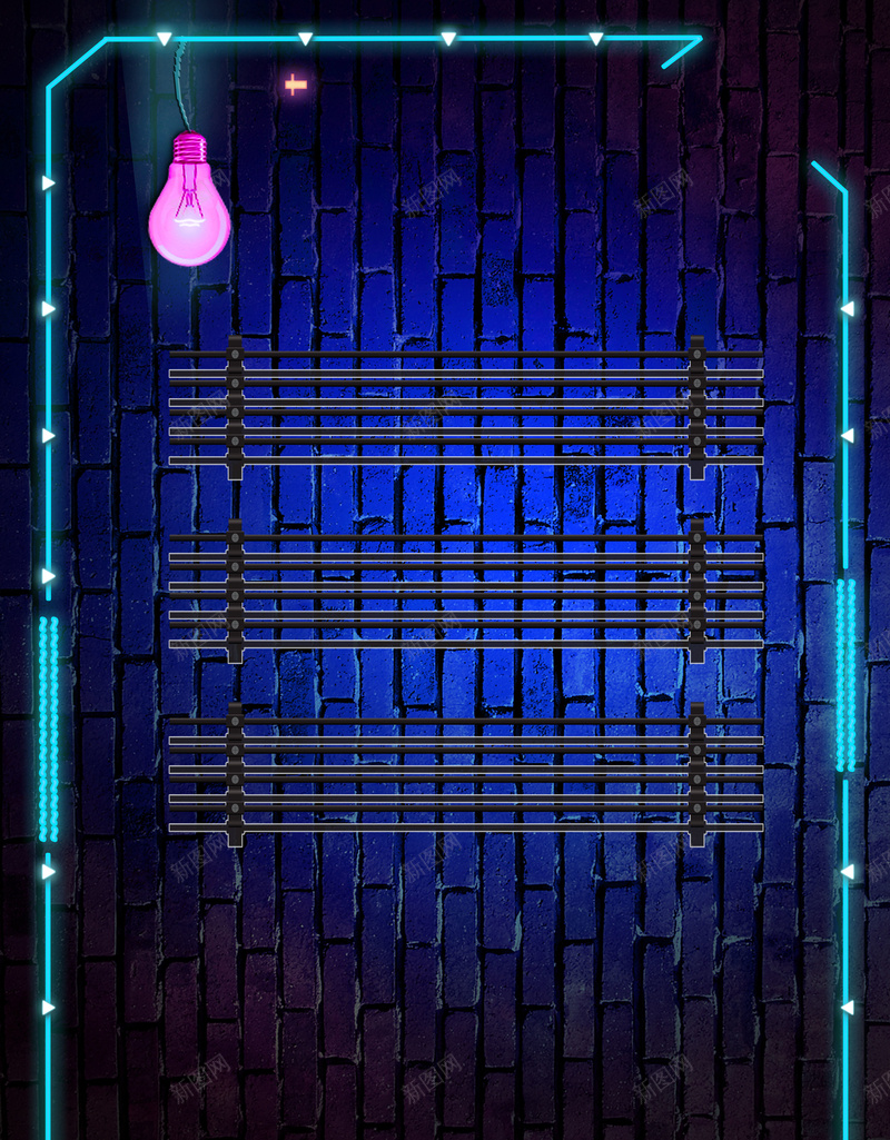 2018霓虹灯风格99聚星节促销海psd设计背景_88icon https://88icon.com 99促销海报 品牌 品牌狂欢 品牌盛典 大促 大钜惠 淘宝 灯泡 聚星节 蓝色 霓虹PSD 霓虹灯 霓虹素材PSD