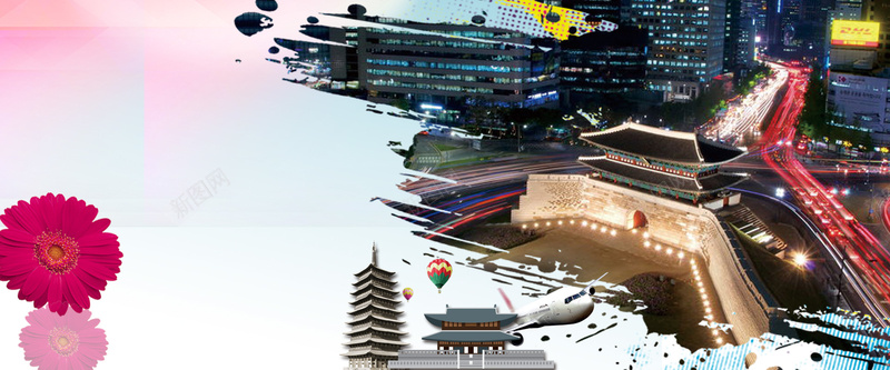 韩国旅游宣传海报背景psd设计背景_88icon https://88icon.com 度假旅游 旅游宣传 旅游封面 春节旅游 欢乐旅游 浪漫旅游 韩国旅游 景福宫 旅行 背景