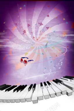 钢琴键海报背景素材背景