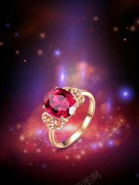 红宝石戒指背景素材背景