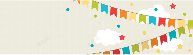 可爱生日bannerjpg设计背景_88icon https://88icon.com 云朵 生日 banner 拉旗 海报banner 可爱生日banner矢量素材下载 happybirthday 卡通 童趣 手绘