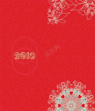 红色新年请贴邀请函背景模板背景