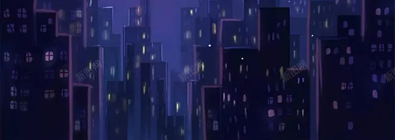 卡通插画海报背景psd设计背景_88icon https://88icon.com 小女孩 人物 卡通 插画 白云 云朵 星空 夜色 月色 建筑