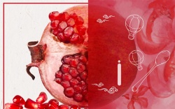 石榴上市清新大气红石榴水果海报背景高清图片
