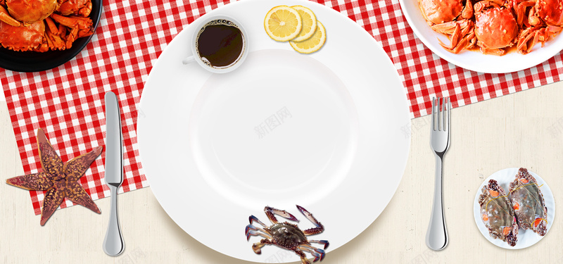 螃蟹卡通红色bannerpsd设计背景_88icon https://88icon.com 大闸蟹 秋天 美食 螃蟹 食物 海鲜 生鲜 餐具 促销 折扣 课堂 红色 banner