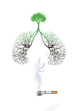 禁止吸烟保护环境公益海报背景素材背景
