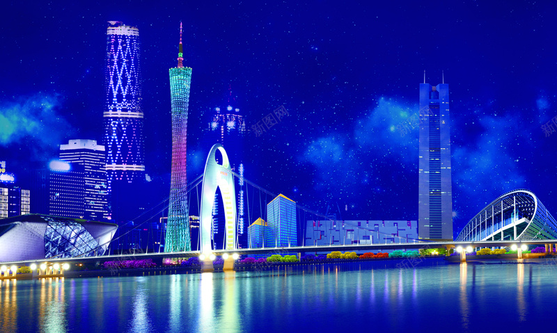 广州旅游海报jpg设计背景_88icon https://88icon.com 广州旅游海报 广州建筑 广州夜景 小蛮腰 开心 珠江新城 珠江夜景 科技 科幻 商务