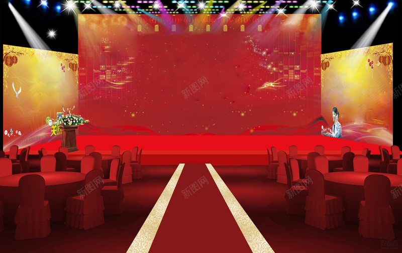 室内会议大厅背景模板jpg设计背景_88icon https://88icon.com 喜庆 海报 温暖 红色 背景 会议大厅