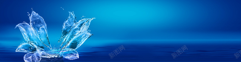 蓝色水花背景psd设计背景_88icon https://88icon.com 蓝色背景 冷色 淘宝素材 水 海报 海报banner 浪漫 梦幻