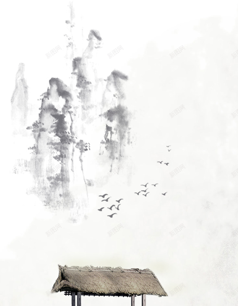 简约中国风凉亭PS源文件H5背景素材psd设计背景_88icon https://88icon.com 简约 中国风 凉亭 水墨风 船舶 山水画 中国画 PS源文件 H5背景素材 柳树 大海