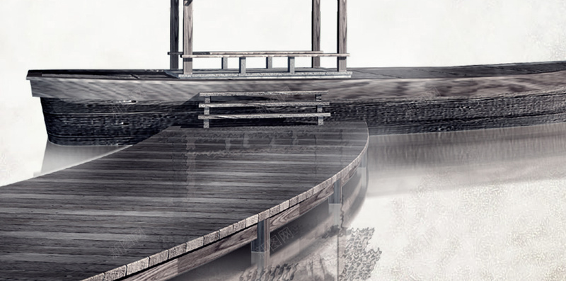 简约中国风凉亭PS源文件H5背景素材psd设计背景_88icon https://88icon.com 简约 中国风 凉亭 水墨风 船舶 山水画 中国画 PS源文件 H5背景素材 柳树 大海