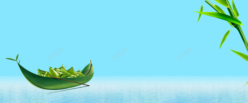 端午节创意粽子赛龙舟竹叶蓝色背景psd设计背景_88icon https://88icon.com 传统节日 中国风 赛龙舟 屈原 粽子 端午节 设计 素材 广告 背景 创意端午海报