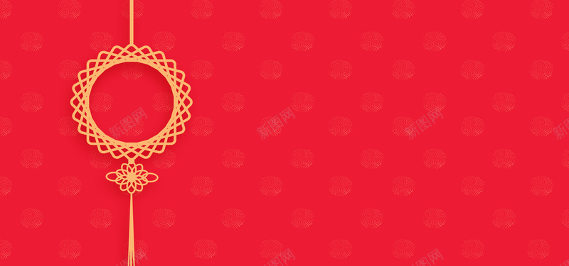 春节新年红色简约中国结展板bannerpsd设计背景_88icon https://88icon.com 中国结 新年 春节 简约 红色 展板 banner 纹理