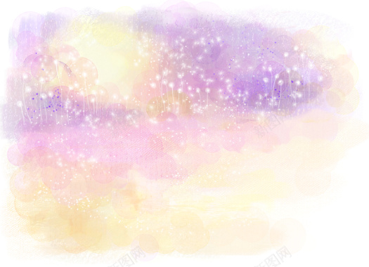 紫色手绘梦幻背景背景