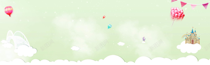 淘宝卡通童趣绿色童装海报banner背景psd设计背景_88icon https://88icon.com 卡通 童趣 绿色 童装 海报 淘宝 banner背景 热气球 白云 彩虹 城堡 手绘