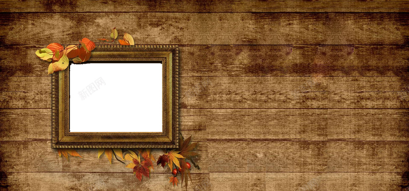 树叶木质相框木板背景psd设计背景_88icon https://88icon.com 木板 木质 树叶 相框 质感 海报banner 文艺 小清新 简约