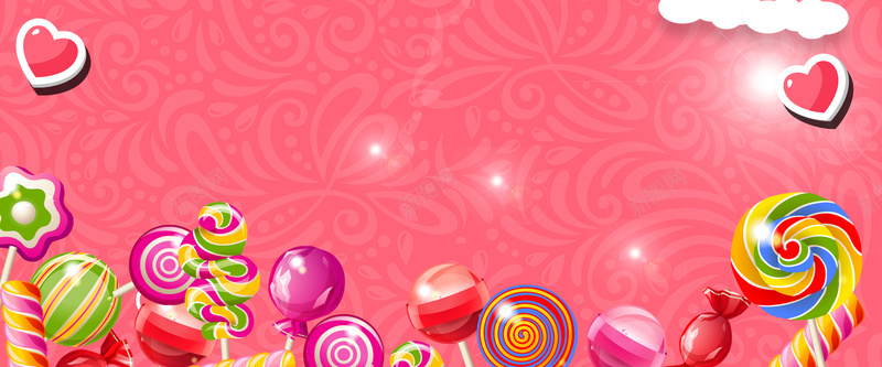 淘宝粉色糖果背景背景