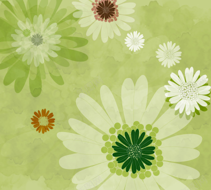 手绘水彩花朵花纹向日葵印刷背景背景