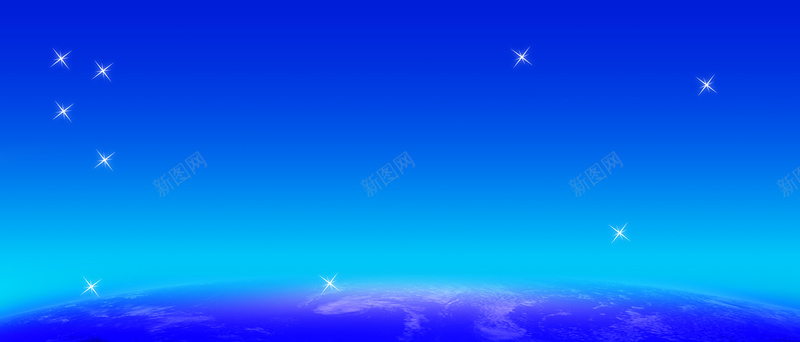 蓝色神秘星空海报背景背景