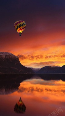 梦幻天空热气球H5背景背景