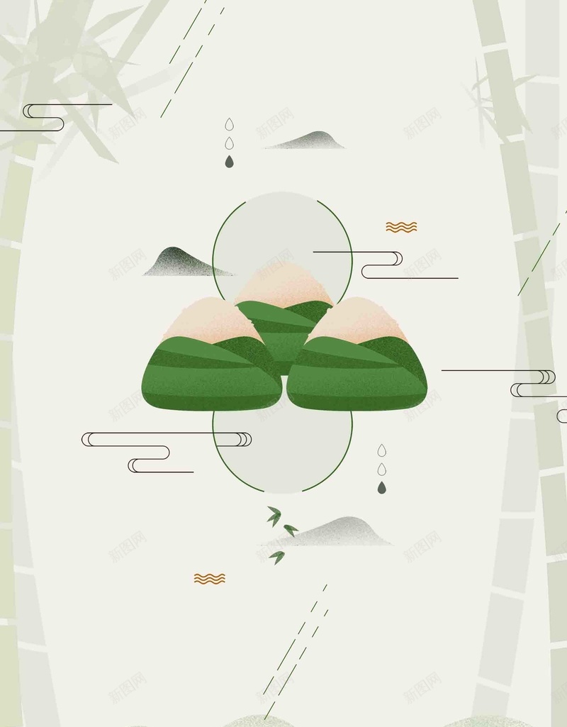 端午节粽子插画宣传海报背景模板psd设计背景_88icon https://88icon.com 背景模板 宣传 插画 海报 节日 端午节 粽子 祭奠