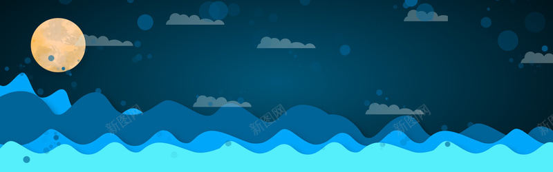 蓝色简约立体剪纸海报bannerpsd设计背景_88icon https://88icon.com 中式剪纸 立体剪纸 中国风 中式 立体 3d剪纸 3d 剪纸背景图 中式背景图 质感 质感背景图 纹