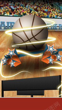 棕色激情摄影篮球PSD分层H5背景素材背景