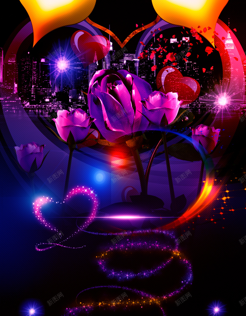 欧美潮流海报KTV夜店活动海psd设计背景_88icon https://88icon.com 欧美 海报 潮流 爱心 玫瑰 超酷 KTV 夜店 活动 背景 素材