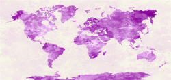 紫色地图紫色水彩世界地图海报背景高清图片