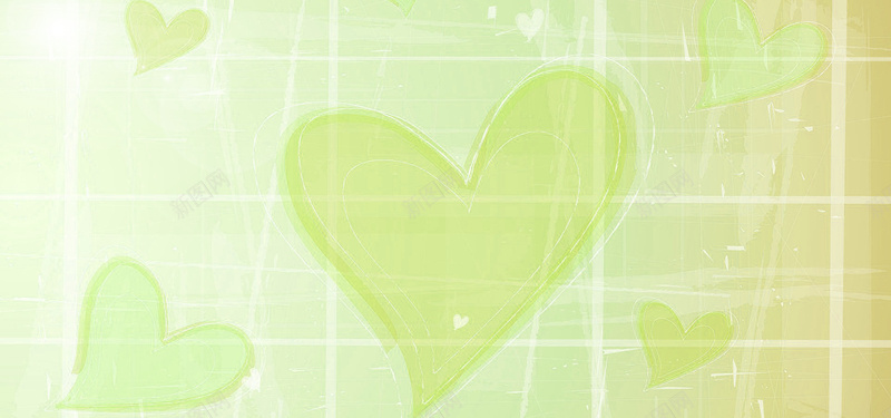 绿色爱心纹理背景背景