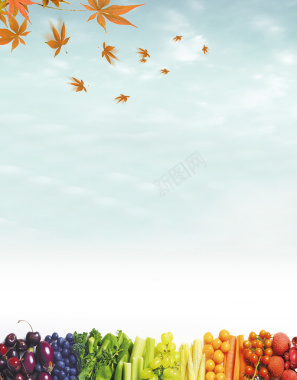 秋季养生海报背景素材背景