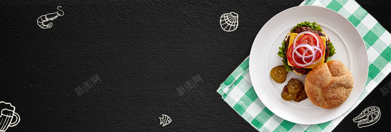 黑色简约夏季大促面包bannerjpg设计背景_88icon https://88icon.com 勺子 厨艺 洋葱 面包 菜 简约 面包店 甜品 餐饮 夏季促销