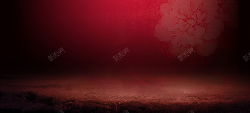 淘宝玉器红色大气背景bannerpsd设计背景_88icon https://88icon.com 喜庆 大气 玉器 红色 背景 荷花 石头 梦幻 浪漫