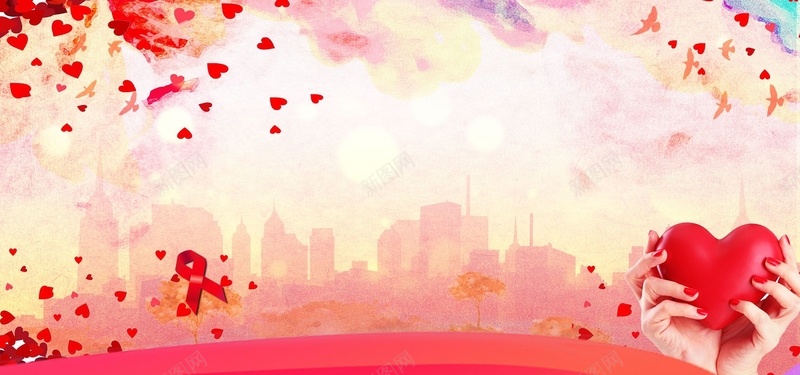 婚庆浪漫红色海报背景背景