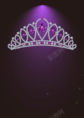 矢量奢华女神公主皇冠背景素材背景