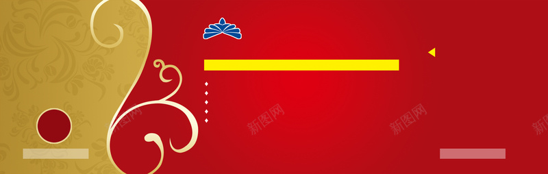 中式大气喜庆新春抵用券海报背景素材背景