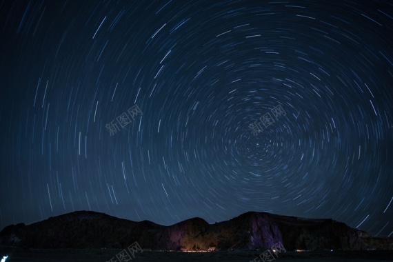 美式浪漫星空篝火背景素材背景