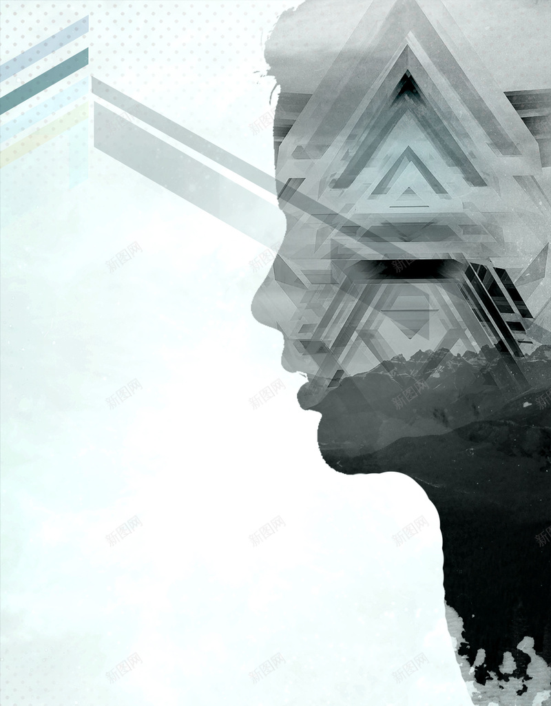 人像侧脸剪影黑白对比简约海报背景psd设计背景_88icon https://88icon.com 人像 人物侧脸 人脸 侧脸 剪影 对比 水墨 渐变 简约 黑白