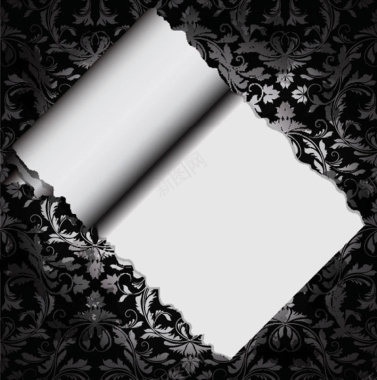 黑白精美欧式花纹海报背景素材背景
