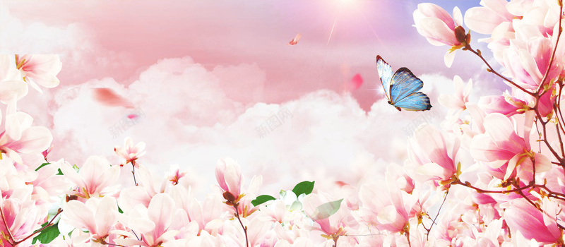 约惠女神节清新粉色化妆品海报背景背景