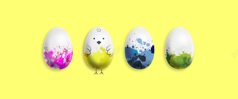 复活节水彩涂鸦彩蛋背景背景