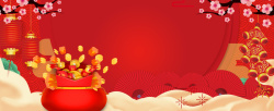 红是个狗年大礼包中国风红是个背景高清图片