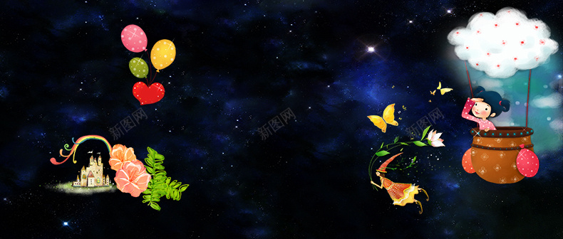 卡通梦幻护肤品面膜背景psd设计背景_88icon https://88icon.com 卡通 梦幻 护肤品 面膜 背景 热气球 小女孩 详情页海报 童趣 手绘