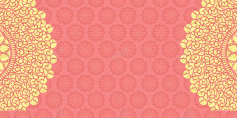花纹粉色新年节日背景背景