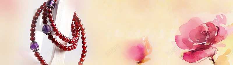 手链首饰背景psd设计背景_88icon https://88icon.com 手链 首饰 水彩 水彩画海报 花 浪漫 海报banner 卡通 童趣 手绘