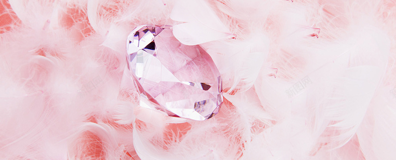 浪漫粉色钻石水晶背景背景