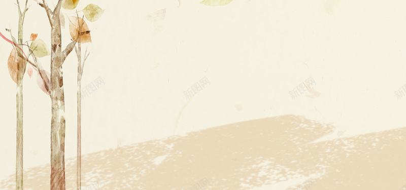 秋季手绘清新淡棕色海报背景图psd设计背景_88icon https://88icon.com 上新 促销 树叶 树干 秋季 优惠 涂鸦 清新 文艺 简约 服装 家纺 家居 日化用品 生活服务