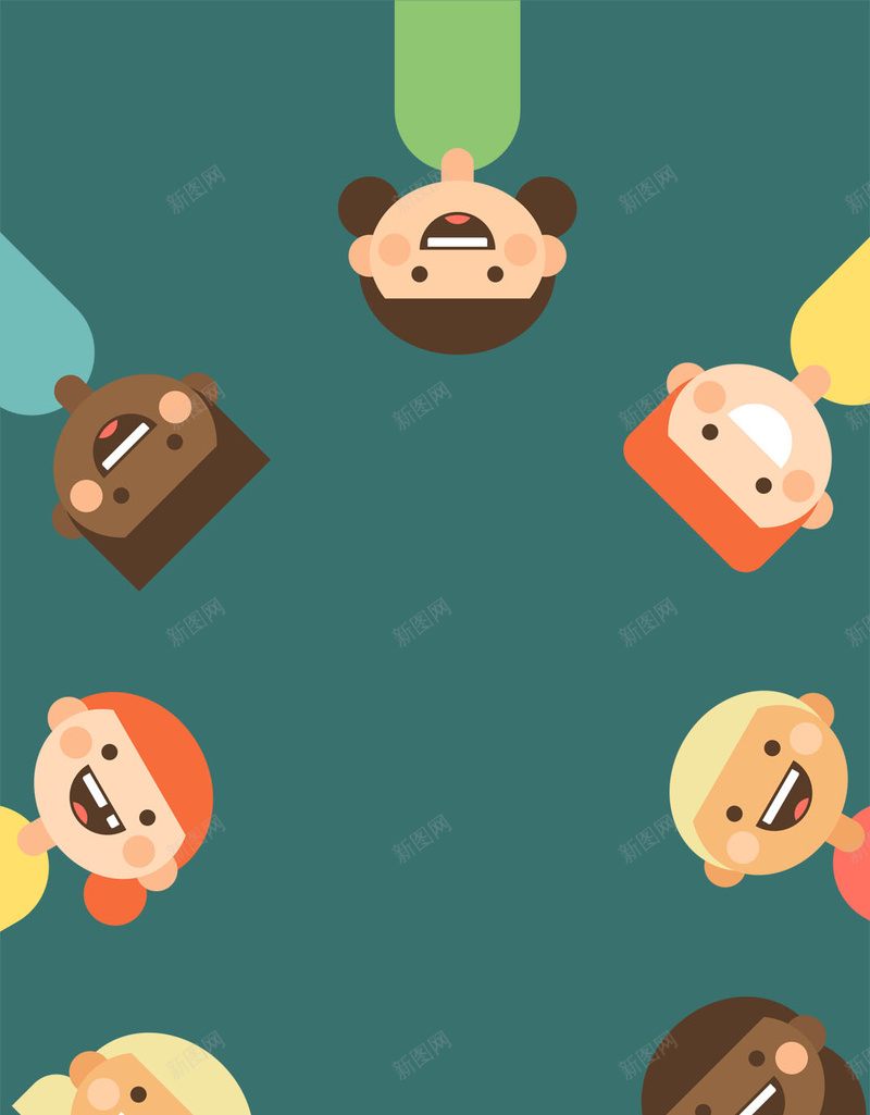 手绘家人H5背景psd设计背景_88icon https://88icon.com 手绘 家人 开心 快乐 蓝色 底纹 父母 朋友