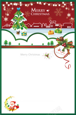 圣诞彩球雪地海报背景素材背景